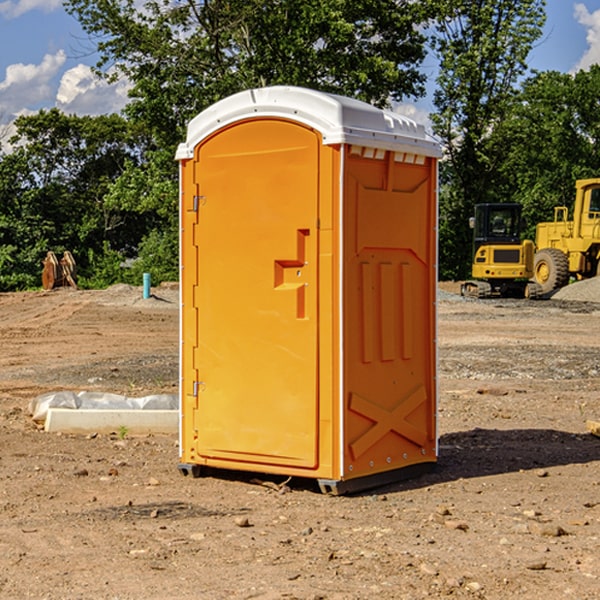 how often are the portable restrooms cleaned and serviced during a rental period in Williamsburg Indiana